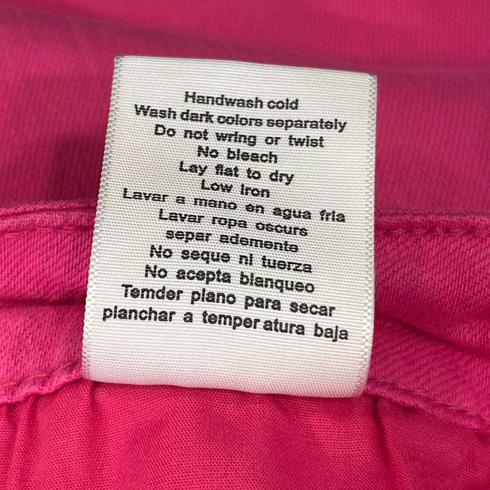 Judy Blue Magenta 90’s Straight Leg Jeans Raw Hem Size 7/28 Heart Pocket - Picture 13 of 16